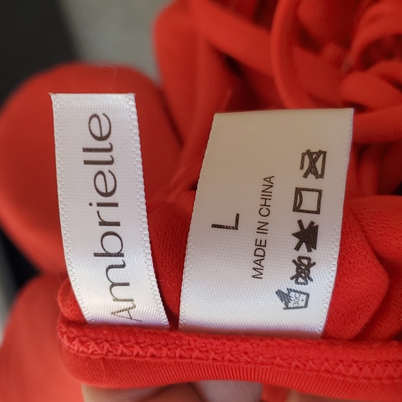 Ambrielle Red One-piece Sexy Red Bathing Suit - Picture 5 of 7